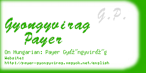 gyongyvirag payer business card